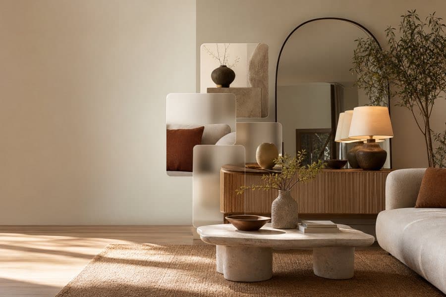 Warm contemporary interior for the Moda Home case study